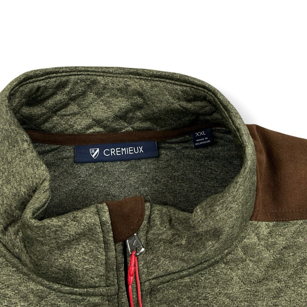 Cremieux Vest Men XXL Green Brown Quilted Full Zip Sleeveless NWT - Picture 6 of 15